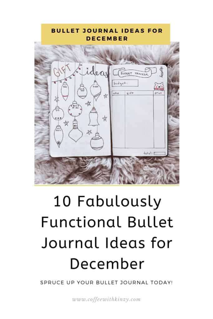 bullet journal ideas for December