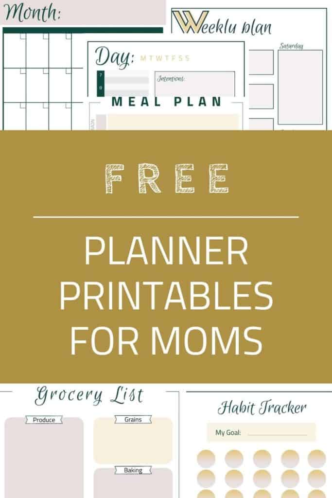 Free Planner Printables for Moms Pin