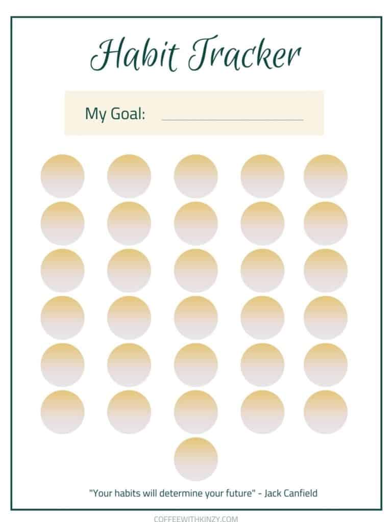 Free printable habit tracker