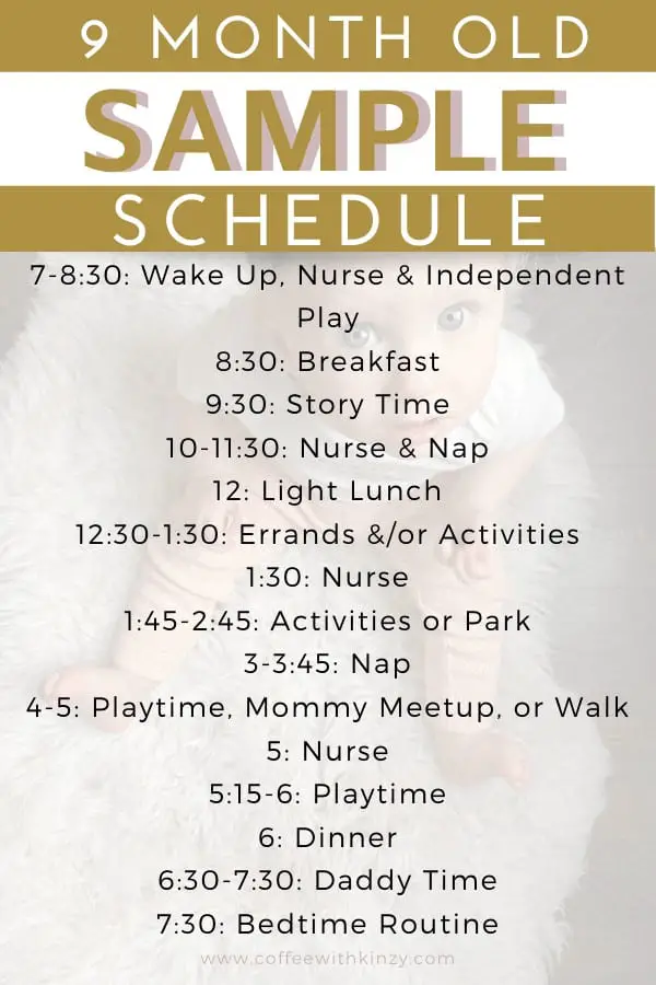 9 Month Old Sample Schedule and Daily Routine for the Stay At Home Mom