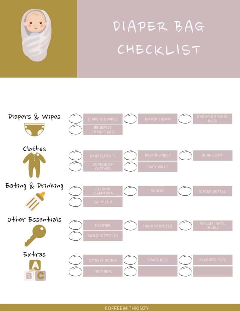 Diaper Bag Essentials Checklist