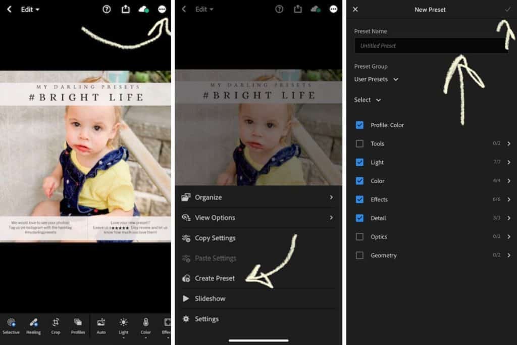How to use lightroom mobile presets