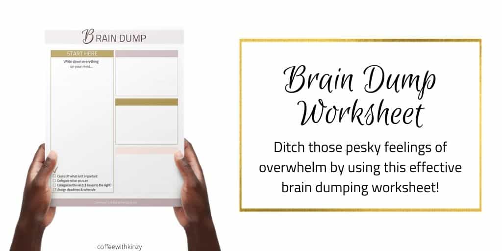 Brain Dumping Worksheet Preview