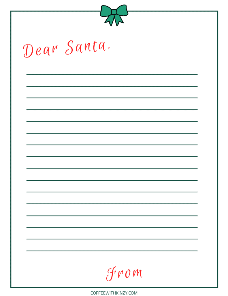 Printable Letter to Santa