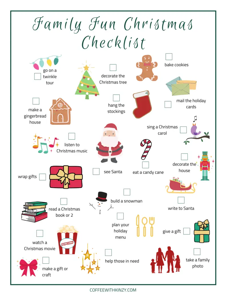 Family Fun Christmas Checklist