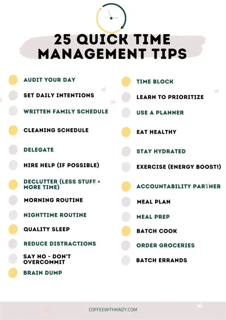 25 Quick Time Management Tips for Stay At Home Moms